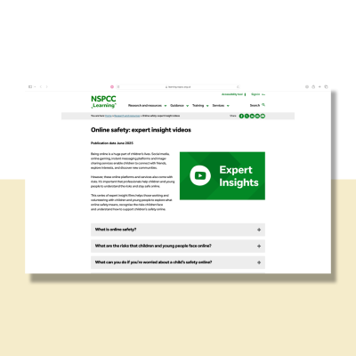 NSPCC Learning | Online safety- expert insight videos