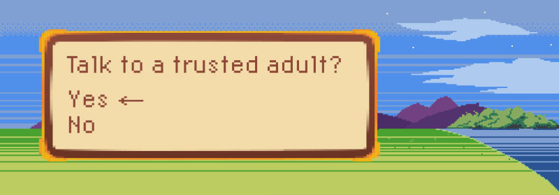 sbni stickers_Gaming - Tell a trusted adult