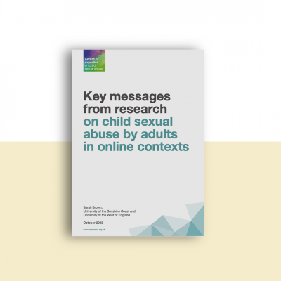 Key messages from research on child sexual abuse by adults in online contexts